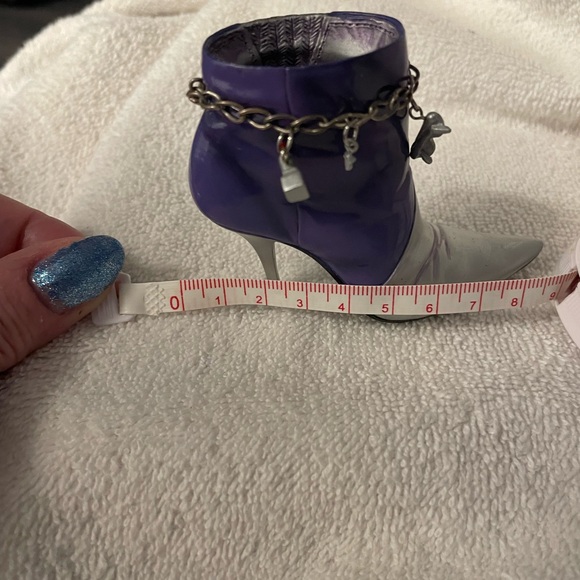 Vintage mini purple boot - Just The Right Shoe by Raine.  Like new with charms. - Picture 2 of 6